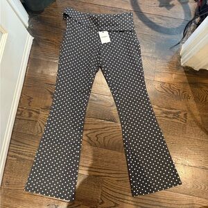 Miaou Black and White Polka Dot Flare Pants